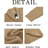 imageRuncati Mens Shawl Collar Cardigan Sweater Cable Knit Button Down Sweaters Long Sleeve Casual Winter OutwearKhaki