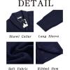 imageRuncati Mens Shawl Collar Cardigan Sweater Cable Knit Button Down Sweaters Long Sleeve Casual Winter OutwearNavy