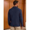 imageRuncati Mens Shawl Collar Cardigan Sweater Cable Knit Button Down Sweaters Long Sleeve Casual Winter OutwearNavy