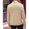 imageRuncati Mens V Neck Sweater Cable Knit Long Sleeve Casual Ribbed Twisted Pullover SweatersBeige