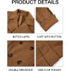 imageRuncati Mens Trench Coat Notch Lapel Slim Fit Double Breasted Long Pea Coat Winter Warm OvercoatBrown