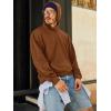 imageRuncati Mens Pullover Hoodies Long Sleeve Casual Lightweight Fashion Hooded Sweatshirt with Kanga PocketsBrown
