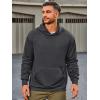 imageRuncati Mens Pullover Hoodies Long Sleeve Casual Lightweight Fashion Hooded Sweatshirt with Kanga PocketsDark Gray