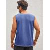 imageRuncati Mens Workout Tank Tops Sleeveless Gym Muscle Henley Shirt Casual Basic Summer Beach TopsBlue