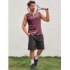 imageRuncati Mens Workout Tank Tops Sleeveless Gym Muscle Henley Shirt Casual Basic Summer Beach TopsBurgundy