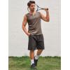 imageRuncati Mens Workout Tank Tops Sleeveless Gym Muscle Henley Shirt Casual Basic Summer Beach TopsCoffee