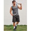 imageRuncati Mens Workout Tank Tops Sleeveless Gym Muscle Henley Shirt Casual Basic Summer Beach TopsDark Grey