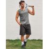 imageRuncati Mens Workout Tank Tops Sleeveless Gym Muscle Henley Shirt Casual Basic Summer Beach TopsGrey