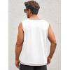 imageRuncati Mens Workout Tank Tops Sleeveless Gym Muscle Henley Shirt Casual Basic Summer Beach TopsWhite