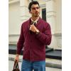 imageRuncati Mens Cable Knit Cardigan Sweater Shawl Collar Casual Button Down Long Sleeve SweatersRed