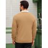 imageRuncati Mens Henley Knit Sweater Long Sleeve Quarter Button Pullover Sweaters Casual Fall TopsDark Khaki