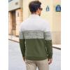 imageRuncati Mens Quarter Zip Sweaters Mock Neck Pullover Sweater Knitted Casual Color Block Fall Winter SweatersArmy Green