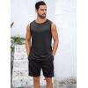 imageRuncati Mens Sleeveless Tank Tops Workout Cut Off Shirt Muscle Athletic Gym Summer Beach T ShirtsBlack