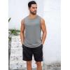 imageRuncati Mens Sleeveless Tank Tops Workout Cut Off Shirt Muscle Athletic Gym Summer Beach T ShirtsGray