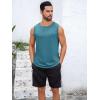 imageRuncati Mens Sleeveless Tank Tops Workout Cut Off Shirt Muscle Athletic Gym Summer Beach T ShirtsLake Blue