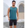 imageRuncati Mens Sleeveless Tank Tops Workout Cut Off Shirt Muscle Athletic Gym Summer Beach T ShirtsLake Blue