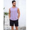 imageRuncati Mens Sleeveless Tank Tops Workout Cut Off Shirt Muscle Athletic Gym Summer Beach T ShirtsPurple