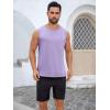 imageRuncati Mens Sleeveless Tank Tops Workout Cut Off Shirt Muscle Athletic Gym Summer Beach T ShirtsPurple
