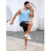 imageRuncati Mens Sleeveless Tank Tops Workout Cut Off Shirt Muscle Athletic Gym Summer Beach T ShirtsSky Blue