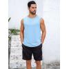 imageRuncati Mens Sleeveless Tank Tops Workout Cut Off Shirt Muscle Athletic Gym Summer Beach T ShirtsSky Blue