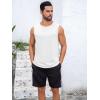 imageRuncati Mens Sleeveless Tank Tops Workout Cut Off Shirt Muscle Athletic Gym Summer Beach T ShirtsWhite