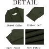 imageRuncati Mens Long Cardigan Sweater Casual Ruffle Shawl Collar Open Front Cardigan Knit Drape Cape Winter SweatersArmy Green