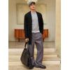 imageRuncati Mens Long Cardigan Sweater Casual Ruffle Shawl Collar Open Front Cardigan Knit Drape Cape Winter SweatersBlack