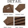 imageRuncati Mens Long Cardigan Sweater Casual Ruffle Shawl Collar Open Front Cardigan Knit Drape Cape Winter SweatersBrown