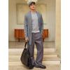 imageRuncati Mens Long Cardigan Sweater Casual Ruffle Shawl Collar Open Front Cardigan Knit Drape Cape Winter SweatersGray