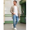 imageRuncati Mens Long Cardigan Sweater Casual Ruffle Shawl Collar Open Front Cardigan Knit Drape Cape Winter SweatersKhaki