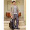 imageRuncati Mens Long Cardigan Sweater Casual Ruffle Shawl Collar Open Front Cardigan Knit Drape Cape Winter SweatersKhaki