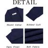 imageRuncati Mens Long Cardigan Sweater Casual Ruffle Shawl Collar Open Front Cardigan Knit Drape Cape Winter SweatersNavy