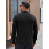 imageRuncati Mens Long Sleeve Polo Sweater Knit Polos V Neck Casual Dress Button Collared Pullover SweatersBlack