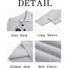 imageRuncati Mens Long Sleeve Polo Sweater Knit Polos V Neck Casual Dress Button Collared Pullover SweatersLight Grey
