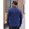 imageRuncati Mens Long Sleeve Polo Sweater Knit Polos V Neck Casual Dress Button Collared Pullover SweatersNavy