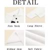 imageRuncati Mens Long Sleeve Polo Sweater Knit Polos V Neck Casual Dress Button Collared Pullover SweatersWhite