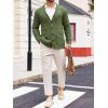 imageRuncati Mens Shawl Collar Cardigan Sweater Casual Cable Knit Button Down Winter Chunky Ribbed SweatersArmy Green