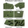 imageRuncati Mens Shawl Collar Cardigan Sweater Casual Cable Knit Button Down Winter Chunky Ribbed SweatersArmy Green