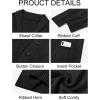 imageRuncati Mens Shawl Collar Cardigan Sweater Casual Cable Knit Button Down Winter Chunky Ribbed SweatersBlack