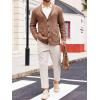imageRuncati Mens Shawl Collar Cardigan Sweater Casual Cable Knit Button Down Winter Chunky Ribbed SweatersBrown