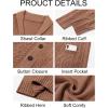 imageRuncati Mens Shawl Collar Cardigan Sweater Casual Cable Knit Button Down Winter Chunky Ribbed SweatersBrown