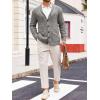 imageRuncati Mens Shawl Collar Cardigan Sweater Casual Cable Knit Button Down Winter Chunky Ribbed SweatersGray