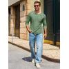 image:imageRuncati Mens Long Sleeve TShirt Casual Crewneck Shirts Basic Lightweight Vintage Tee Tops with PocketArmy Green