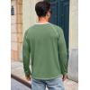 image:imageRuncati Mens Long Sleeve TShirt Casual Crewneck Shirts Basic Lightweight Vintage Tee Tops with PocketArmy Green