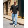 image:imageRuncati Mens Long Sleeve TShirt Casual Crewneck Shirts Basic Lightweight Vintage Tee Tops with PocketBlack