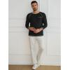 image:imageRuncati Mens Long Sleeve TShirt Casual Crewneck Shirts Basic Lightweight Vintage Tee Tops with PocketBlack