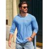 image:imageRuncati Mens Long Sleeve TShirt Casual Crewneck Shirts Basic Lightweight Vintage Tee Tops with PocketBlue