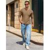 image:imageRuncati Mens Long Sleeve TShirt Casual Crewneck Shirts Basic Lightweight Vintage Tee Tops with PocketDark Khaki