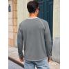 image:imageRuncati Mens Long Sleeve TShirt Casual Crewneck Shirts Basic Lightweight Vintage Tee Tops with PocketGrey