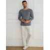 image:imageRuncati Mens Long Sleeve TShirt Casual Crewneck Shirts Basic Lightweight Vintage Tee Tops with PocketGrey
